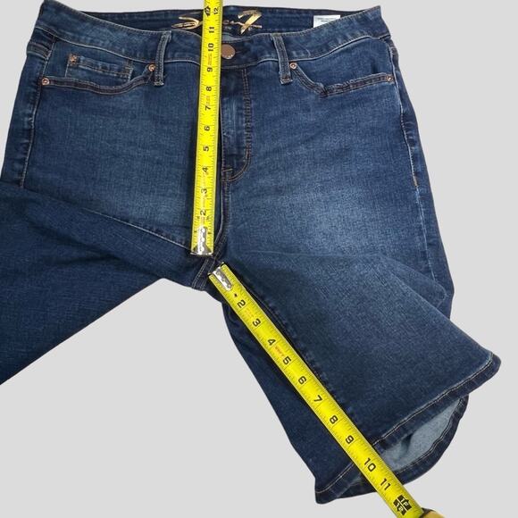 Seven7 Sunset Bermuda Denim Jean Short Size 14 DK Blue Wash - Picture 6 of 9